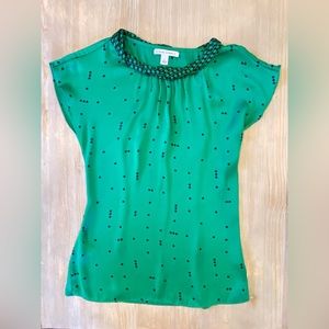 Banana Republic- Short Sleeve Blouse- Green